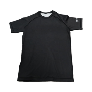 Custom Men's Long Sleeve Rash Guard Black Dripping Print Quick Dry Front Logo Full Sleeve Adult Sport Shirt - Product Image 3