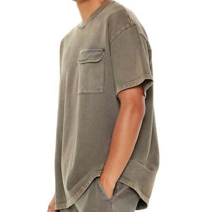 T-shirt de sport pour homme en coton personnalisé à manches courtes avec impression de logo, design supérieur, t-shirts professionnels pour homme à col rond - Product Image 3