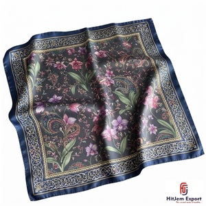 Écharpe carrée élégante personnalisée, tissu léger de qualité supérieure, fabricant OEM ODM, produits textiles personnalisés Borneo, approvisionnement en gros, faible MOQ - Product Image 6