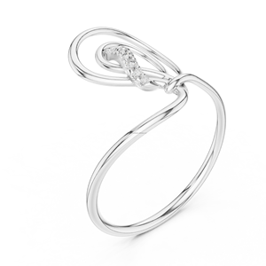 Oro Loop 10K Anillo de piedra de nacimiento hecho a mano Joyería personalizada - Product Image 3