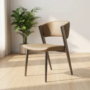 Chaise de salle à manger moderne de luxe à dossier haut avec housse amovible, siège rembourré, structure métallique pour restaurant, café, hôtel et usage domestique en extérieur - Product Image 2