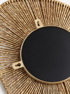 Handmade Seagrass Framed Round Wall <b>Mirror</b> Raffia Decorative <b>Hanging</b> <b>Mirror</b> for Living Room Home Decor - Product Image 1