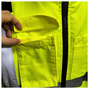 Factory Direct High Visibility Safety Apparel Heavy Duty Two Tone Class 2 Workwear Reflective Jacket Pants CE Certified Low MOQ - Product Image 4