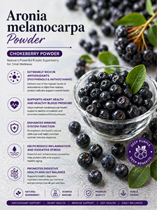 Approvisionnement direct d'usine HGO de poudre de fruit d'<span class=keywords><strong>aronia</strong></span> <span class=keywords><strong>melanocarpa</strong></span>/d'<span class=keywords><strong>aronia</strong></span> noir naturel pur (qualité alimentaire) - Product Image 2