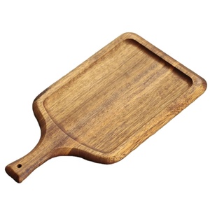 Nouveauté Plateau de service asymétrique en bois de noyer, forme de feuille organique, plat décoratif pour collations, dernières nouveautés en assiettes - Product Image 1