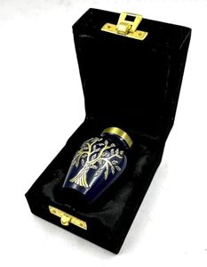 Grand Aluminum <b>Keepsake</b> Cremation Urn <b>Memorial</b> Ash Holder Featuring Secure Decorative Closure And Polished Exterior Texture - Product Image 6