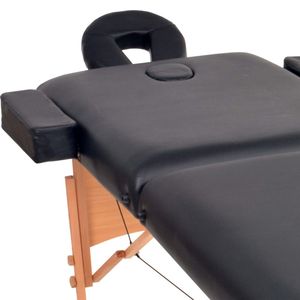 Mesa de Masaje Plegable Negra de 2 Zonas, 3.9 Pulgadas de Grosor - Product Image 4