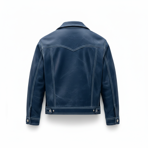 Leather <b>Jacket</b> Casual Faux Leather Motorcycle <b>Jacket</b> Outerwear Coat <b>with</b> <b>Zipper</b> <b>Pockets</b> Men Stand Collar <b>Jackets</b> - Product Image 3