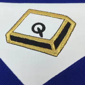 14th Degree Scottish Rite Premium Quality Custom Masonic Aprons Blue White <b>Machine</b> Embroidery Crafts Cross-Stitching Needlework - Product Image 5