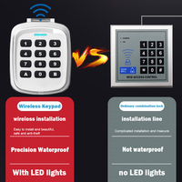 Télécommande de porte de garage à clavier sans fil 4 en 1 280-868MHz Télécommande multifréquence pour portail Émetteur d'ouverture de porte de garage