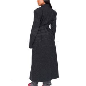 Abrigo Largo de Invierno para Mujer, Mezcla de Lana y Lona, Estilo Urbano Cálido - Product Image 2