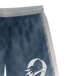 Shorts de lacrosse unisexe gris et blanc en polyester léger, uniforme sportif, vêtements d'entraînement pour équipe - Product Image 4