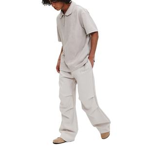 Nouveau Polo 2026 Personnalisé avec Fermeture Éclair Métallique Irrégulière pour Hommes – T-shirt Polo Oversize Décontracté pour Hommes - Product Image 4