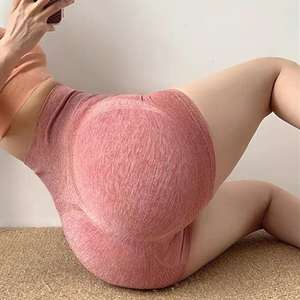 Shorts de sport taille haute pour femme, décontractés, pour yoga, longueur personnalisable, fermeture élastique, motif uni, respirants, haute qualité, pour la course, coupe ample - Product Image 1