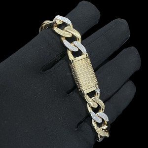 Certified Luxury Vintage Link Flower Shape Tennis Bracelet Customized 14K <b>Solid</b> <b>Gold</b> Hip Hop Diamond Moissanite Women for - Product Image 1