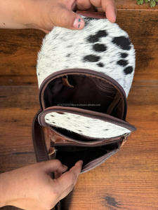 Nouveau Western élégant en cuir véritable femmes poitrine sac cheveux sur cuir usiné Vintage sac à bandoulière en plein air luxe voyage poitrine sac - Product Image 6