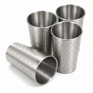 Laser Engraved Stainless Steel Glass Wholesale Designer <b>Mirror</b> Finished Metal Tumbler Cups Durable Unbreakable Water Drinkware - Product Image 2