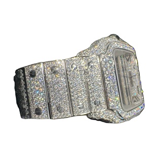 Montre Moissanite Style Hip Hop Entièrement Sertie de Pierres VVS Mouvement Automatique Cadran en Acier Inoxydable 41mm Montres-bracelets Montres à Quartz Reloj - Product Image 1