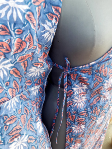 Robe en coton 100% imprimée à la main, style bohème chic, inspirée des ethnies, robe hippie avec broderie de style tribal - Product Image 3