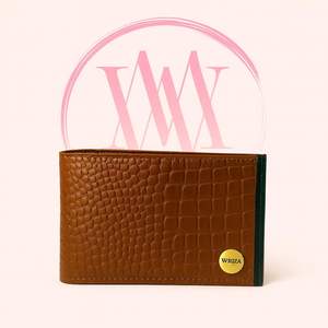 Portefeuille homme WRIZA de luxe, en cuir véritable texturé, motif reptile, blocage RFID, design fin, qualité export en gros - Product Image 4