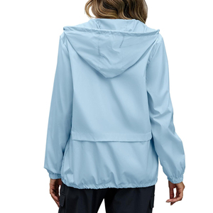 Wholesale Breathable <b>Waterproof</b> Hooded <b>Winter</b> Solid Front Logo Print Men's Windbreaker <b>Jackets</b> Low MOQ - Product Image 2