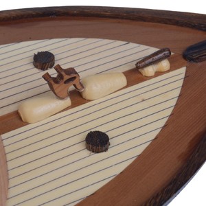 เรือเร็วขนาดเล็กแบบจำลอง งานฝีมือไม้ซีดาร์ ทาสีตกแต่งบ้านสไตล์ทะเล ของขวัญทางทะเล ขนาด 40.64 ซม. - Product Image 4