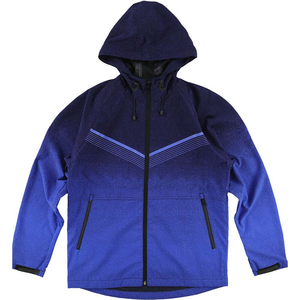 Custom Men's Plus Size Casual Windbreaker Jacket Custom Polyester with Hooded Collar and Zipper Closure Waterproof - Product Image 5