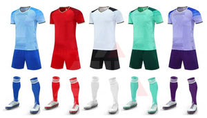 Conjunto de Uniforme de Fútbol Personalizado, Multicolor, Manga Corta, Antibacteriano, Secado Rápido, Transpirable, Ropa de Equipo, Fabricante OEM - Product Image 5