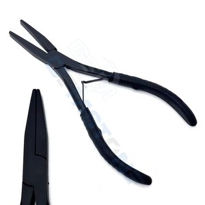 Professional GEMSTONE ENTERPRISES Hair Extension Flat <b>Nose</b> Plier Black Stainless Steel Durable Reusable Custom Logo Salon Use - Product Image 4