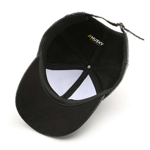 Casquette de baseball unisexe en coton Husky, 6 panneaux, logo brodé réglable sur le devant, chapeau décontracté pour adultes - Product Image 6
