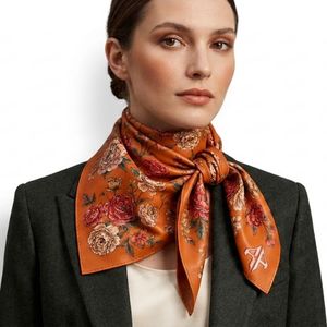 Pañuelos Cuadrados para Mujer al por Mayor, Nueva Colección de Alta Calidad, 100% Seda, Material Premium, Color Sólido, para Uso en Exteriores, con Logotipo Personalizado - Product Image 1
