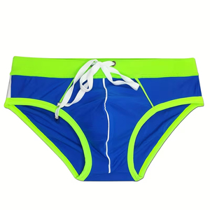Shorts de bain décontractés pour hommes en polyester bleu, séchage rapide, écologiques, pour l'été – Vente en gros - Product Image 3