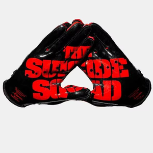 Blue Lineman American Football Gloves Lineman Adult Silicone Grip Palm Youth Glove Padded Wholesale Custom Brand And Team Design - Product Image 6