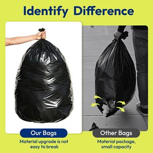 Bolsas de Basura Comerciales Premium TH GB-004 de 33 Galones, Bolsas de Basura Negras de HDPE para Hotel, Restaurante, a Prueba de Fugas, con Sello Estrella, Suministro al por Mayor - Product Image 4