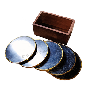 Sous-verre en bois personnalisé de qualité supérieure avec modèle d'art de décoration de maison en résine époxy pour toutes les saisons Prix réduit - Product Image 4