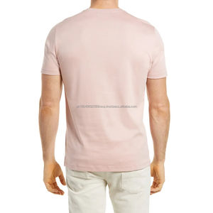 T-shirts pour hommes à col en V ajustés, T-shirt à manches courtes pour hommes à col en V de haute qualité, col en V 100% coton, T-shirts pour hommes - Product Image 2