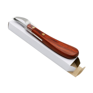 Cuchillo de doble filo para recortar pezuñas con mango de madera, herramienta de herrador para pezuñas de vacas y caballos - Product Image 4