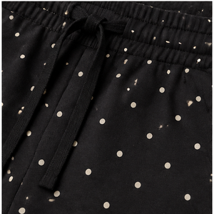 Custom Charcoal Black Polka Dot Womens Relaxed Easy Fit Drawstring <b>Lounge</b> <b>Shorts</b> Soft Cotton-Modal Jersey WPSHORT-0026 - Product Image 5