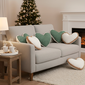 ชุดปลอกหมอนอิงรูปหัวใจ SOGA 6 ชิ้น ขนาด 42x32 ซม. ผ้าพลัฌและผ้าทอ สำหรับตกแต่งบ้าน โซฟา และห้องนอน - Product Image 6