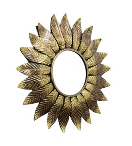 Espejo Redondo de Pared de Metal de Lujo Moderno, Estilo Vintage, Hecho a Mano, de Alta Calidad, para Decoración de Interiores del Hogar, Tendencia Actual - Product Image 4