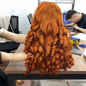 Top Selling Wigs Human Hair Transparent <b>Lace</b> <b>Closure</b> Bouncy Curly hair Raw Vietnamese Hair Extensions Wholesale - Product Image 5