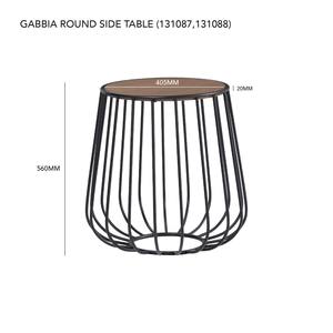 Sleek Round Side Coffee <b>Table</b> with Industrial Metal Wire Base and <b>Walnut</b> Wood Top for Living Room Accent - Product Image 5