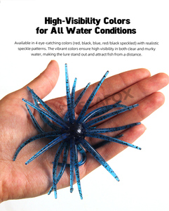 Nuova Esche <span class=keywords><strong>Artificiali</strong></span> Galleggianti in Silicone a Forma di Riccio Marino da 9,5g per la Pesca di Spigole, Trote, in Acqua Salata e Dolce - Product Image 4
