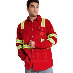 Camisa de Seguridad de Alta Visibilidad con Mangas Largas para Trabajo con Soldadura, Resistente al Calor (300-500°C), Protección de Nivel 3, con Reflejantes y Tela Ripstop - Product Image 1