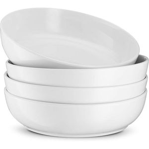 KooK Set di 4 Ciotole in Ceramica di Grande Capacità per Pasta, Insalata e Zuppa, Adatte a Microonde e Lavastoviglie, 40 Once - Product Image 1