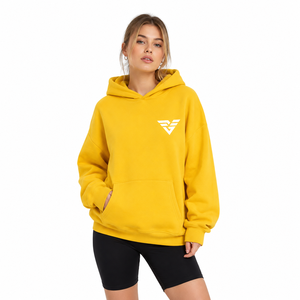 Sweat à capuche pour femme avec logo personnalisé OEM, épaules tombantes, en molleton bouclette, vêtements décontractés pour femmes, sweats à capuche - Product Image 1