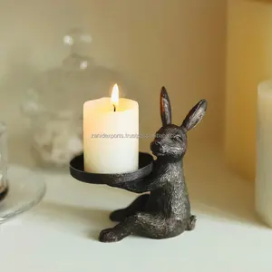 Porte-bougie élégant et minimaliste pour un style d'intérieur scandinave, porte-bougie en fer artisanal pour le salon, Zahid Exports - Product Image 5