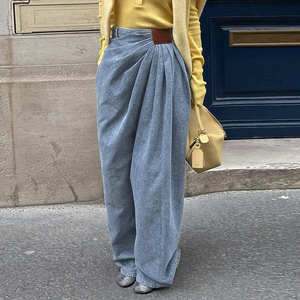 Jeans Holgados de Color Sólido para Mujer, Pantalones Cómodos - Product Image 2