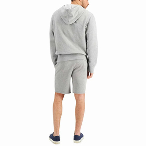 Ensemble sweat à capuche et short en molleton bouclette 100 % coton, 500 g/m², avec impression en relief, personnalisé pour fabricants - Product Image 4