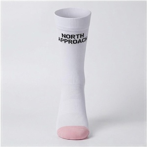 Chaussettes North Approach pour adultes, blanches avec bout rose, respirantes, tricotées, pour un usage quotidien décontracté - Product Image 1